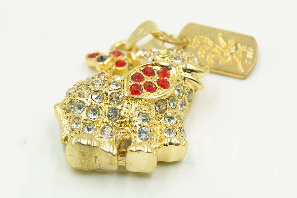 金属镶钻珠宝大象U盘 节日纪念礼品U盘定制